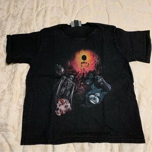 Black Berserk (1997) Anime Graphic T-Shirt with Colorful Design